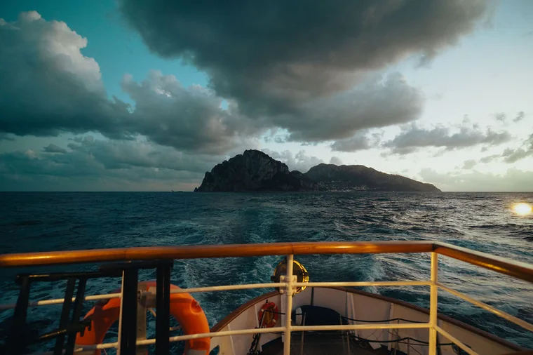 Moody sea and sky scene that fits a production brief before a Cyprus shoot